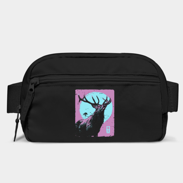 Regal Stag Deer Japanese Art | Purple & Blue Ukiyo-e Style by TuncGK