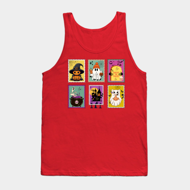 Funny Halloween Stamps Icons Tank Top by The WYLD Tribe
