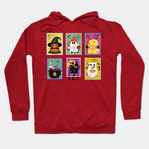Funny Halloween Stamps Icons Hoodie by The WYLD Tribe