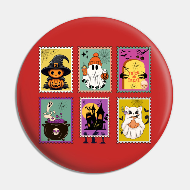 Funny Halloween Stamps Icons Pin by The WYLD Tribe