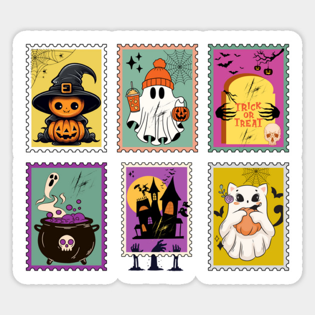 Funny Halloween Stamps Icons Sticker by The WYLD Tribe