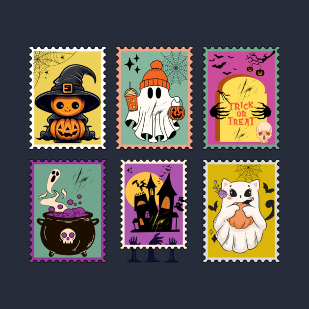 Funny Halloween Stamps Icons by The WYLD Tribe