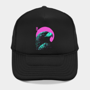 Majestic Eagle Head Japanese Art | Teal & Pink Ukiyo-e Style Hat