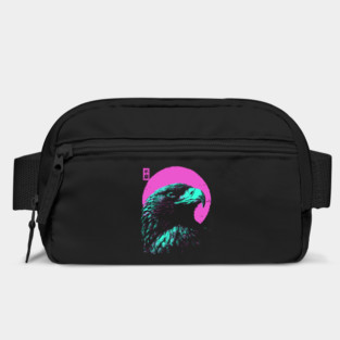Majestic Eagle Head Japanese Art | Teal & Pink Ukiyo-e Style Bag