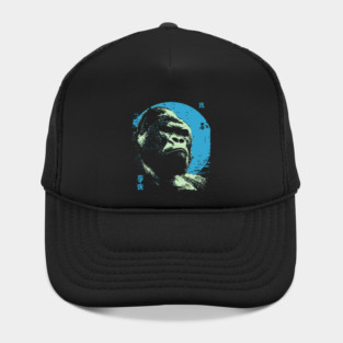 Powerful Gorilla Japanese Art | Blue Moon Ukiyo-e Style Hat