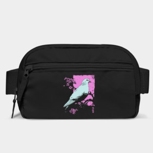 Peaceful Dove Japanese Art | Pink Branch Bird Ukiyo-e Style Bag