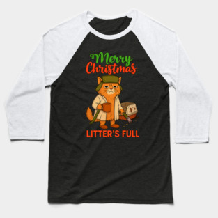 christmas-cat Baseball T-Shirt