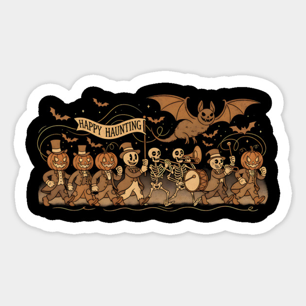 Happy Haunting Vintage Illustration Sticker by Designed By Marty