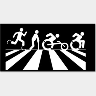 Adaptive Athlete Abbey Road Zebra Crossing Posters and Art