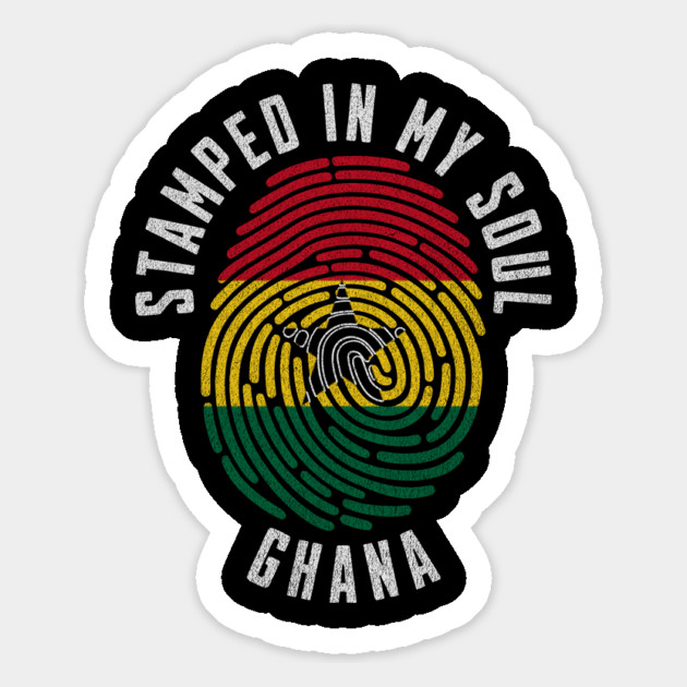 Stamped in My Soul Ghana Flag Design Ghanaian Pride Magnet by Yesteeyear