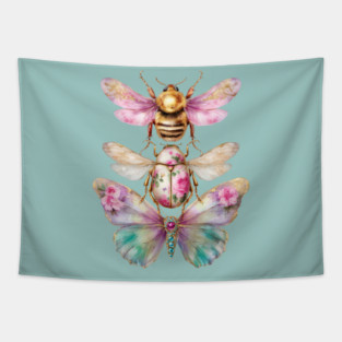 Whimsical Insect Trio Tapestry