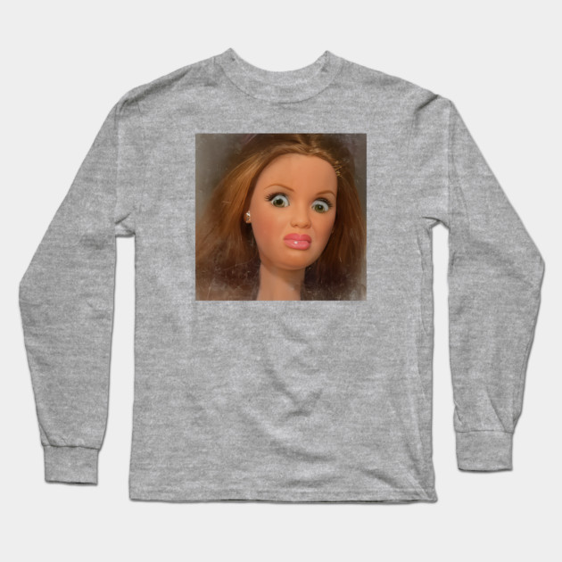 Funny Doll face Meme Long Sleeve T-Shirt