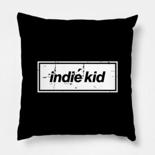 Indie Kid Oasis Distressed Typography – Bold Positive Message Design White Pillow