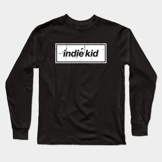 Indie Kid Oasis Distressed Typography – Bold Positive Message Design White Long Sleeve T-Shirt by Butter Creative