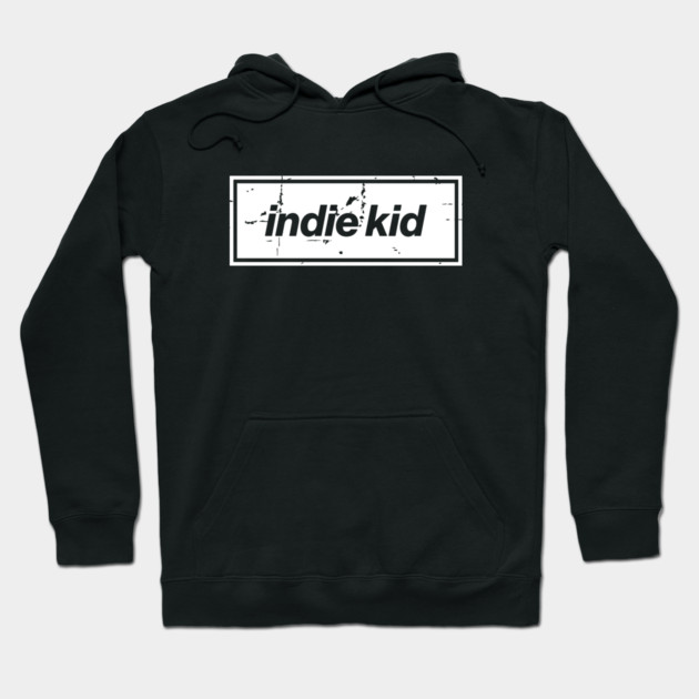 Indie Kid Oasis Distressed Typography – Bold Positive Message Design White Hoodie by Butter Creative