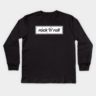 Rock n Roll - The Mancunian Oasis Indie Anthem White Kids Long Sleeve T-Shirt