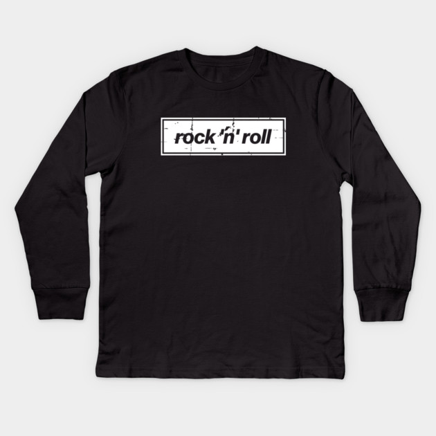 Rock n Roll - The Mancunian Oasis Indie Anthem White Kids Long Sleeve T-Shirt by Butter Creative