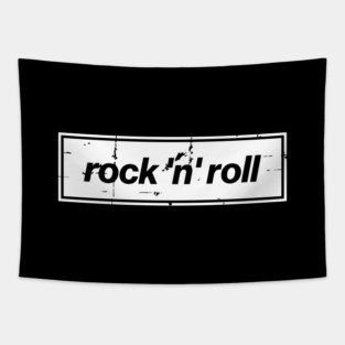 Rock n Roll - The Mancunian Oasis Indie Anthem White Tapestry