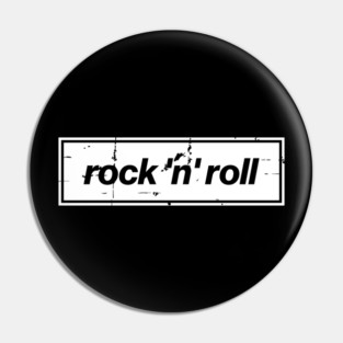 Rock n Roll - The Mancunian Oasis Indie Anthem White Pin