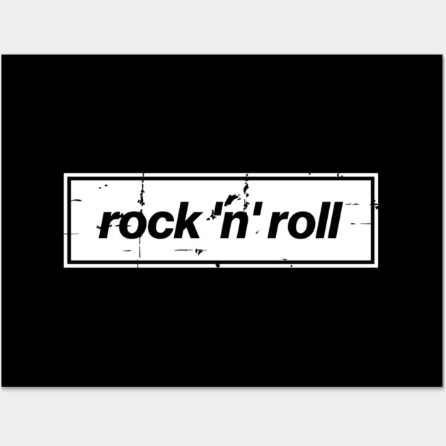 Rock n Roll - The Mancunian Oasis Indie Anthem White Wall Art by Butter Creative