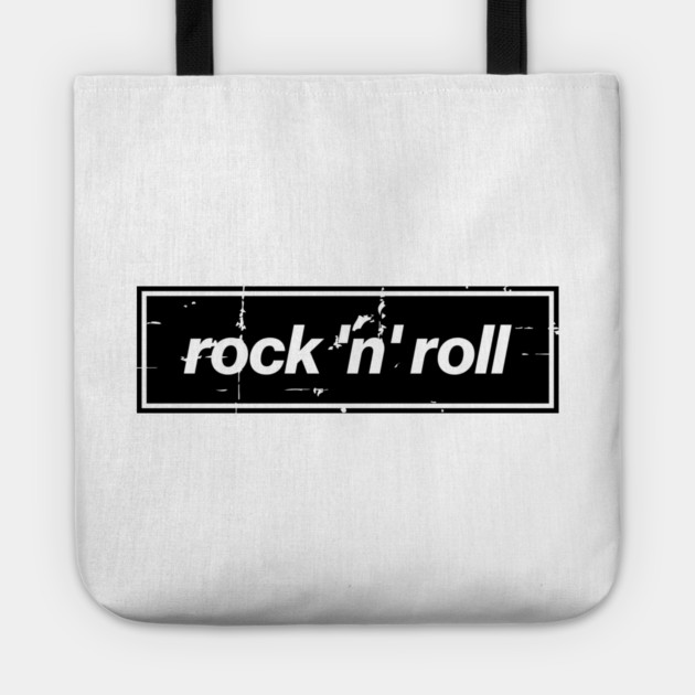 Rock n Roll - The Mancunian Oasis Indie Anthem Black Tote by Butter Creative