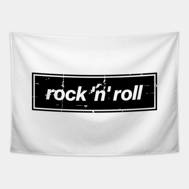 Rock n Roll - The Mancunian Oasis Indie Anthem Black Tapestry by Butter Creative