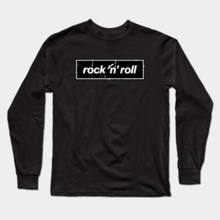 Rock n Roll - The Mancunian Oasis Indie Anthem Black Long Sleeve T-Shirt
