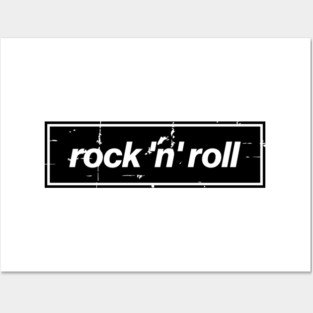 Rock n Roll - The Mancunian Oasis Indie Anthem Black Posters and Art