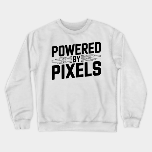 Powered by Pixel Crewneck Sweatshirt by Frank Ring