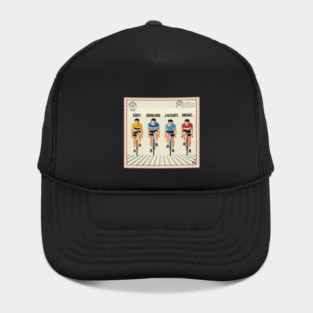 Classic  Vintage Cycling stamp design Retro  Tour  Cycling   Fan Hat