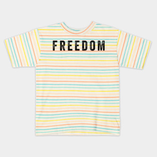 charlie-kirk-white-freedom Kids T-Shirt