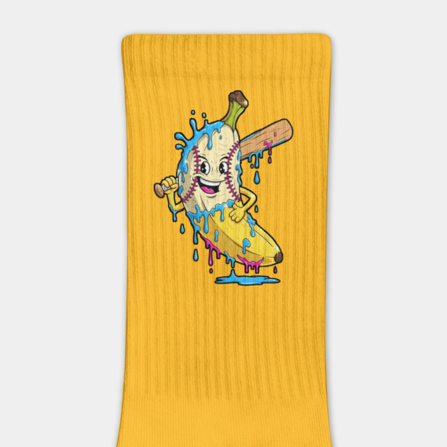 Happy Banana Baseball Dripping Graphic by PexilToPrint