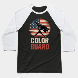 Color Guard USA Flag Baseball T-Shirt