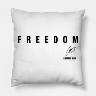 Freedom Charlie Kirk Signature Pillow