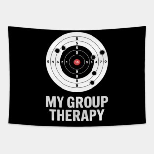 Gun Group Therapy Shooting Range Tapestry