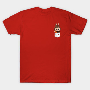 Cute Labubu and Friend pocket design T-Shirt