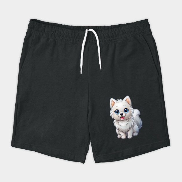 Cute Kawaii White Pomeranian Puppy Artwork by IamActiveDog