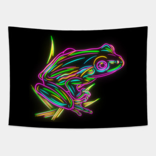 Neon Frog Tapestry