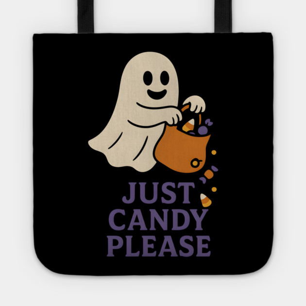 Just Candy Please Halloween Ghost Graphic Tote by MakerMind8.2