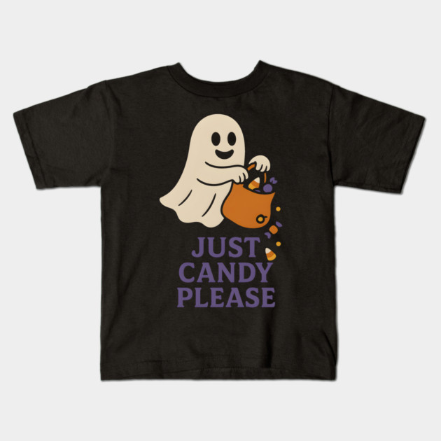 Just Candy Please Halloween Ghost Graphic Kids T-Shirt by MakerMind8.2