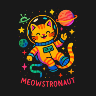 Space Explorer Cat – Cute Meowstronaut Adventure T-Shirt