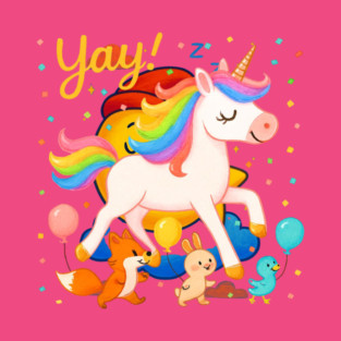 Magical Unicorn Parade – Rainbow Pastel Celebration T-Shirt