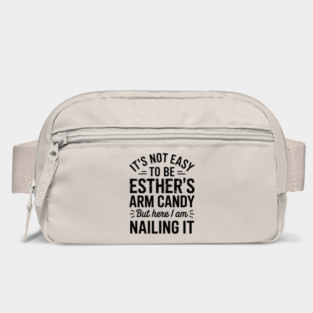 it's not easy to be esther's arm candy but here i am nailing it Bag