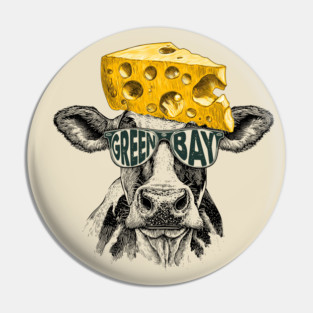 Green Bay Packers Cheesehead Inspired Mascot M5640 Pin