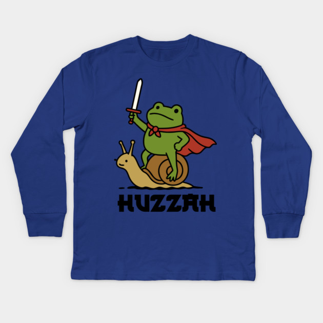 Frog Knight Huzzah Kids Long Sleeve T-Shirt by The WYLD Tribe