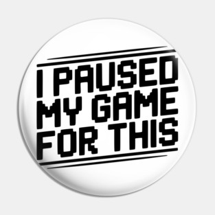 I Paused My Game For This Pin