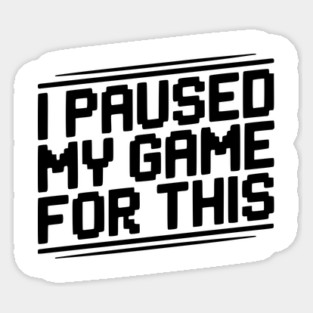 I Paused My Game For This Magnet