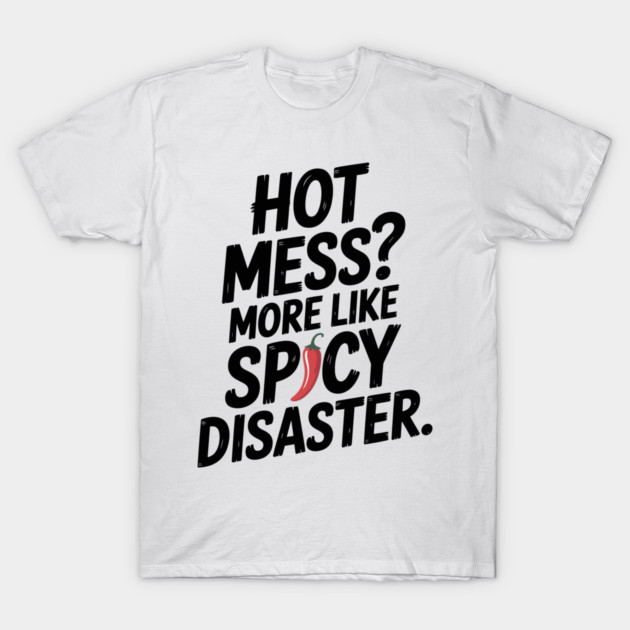 Hot Mess? More Like Spicy Disaster T-Shirt by Frank Ring