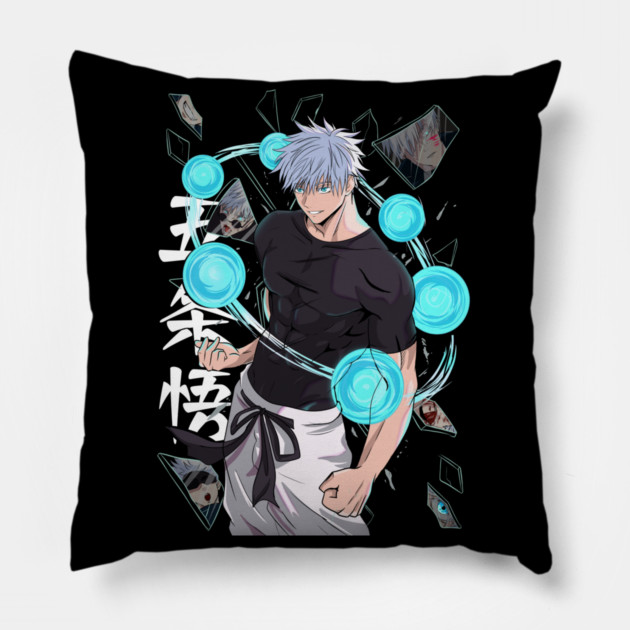 Jujutsu Kaisen Gojo Six Eyes Unleashed Pillow by Otaku Vibes
