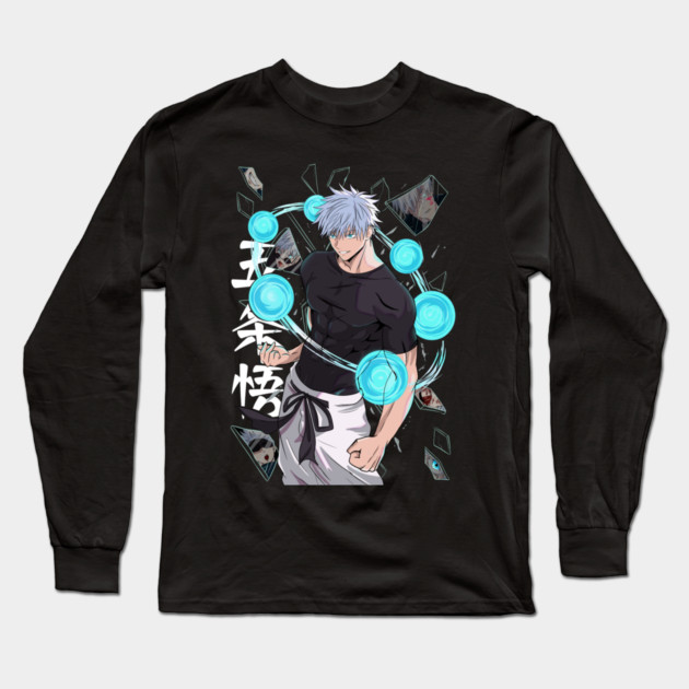Jujutsu Kaisen Gojo Six Eyes Unleashed Long Sleeve T-Shirt by Otaku Vibes
